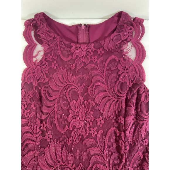 City Triangles Lace‎ Fit and Flare Dress Size 13 Purple L74 - Picture 3 of 12